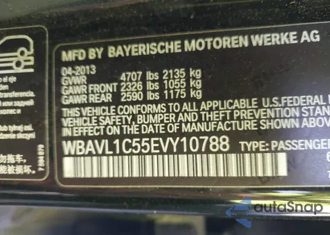 2014 BMW X1 xDrive28I from USA, damaged, VIN WBAVL1C55EVY10788